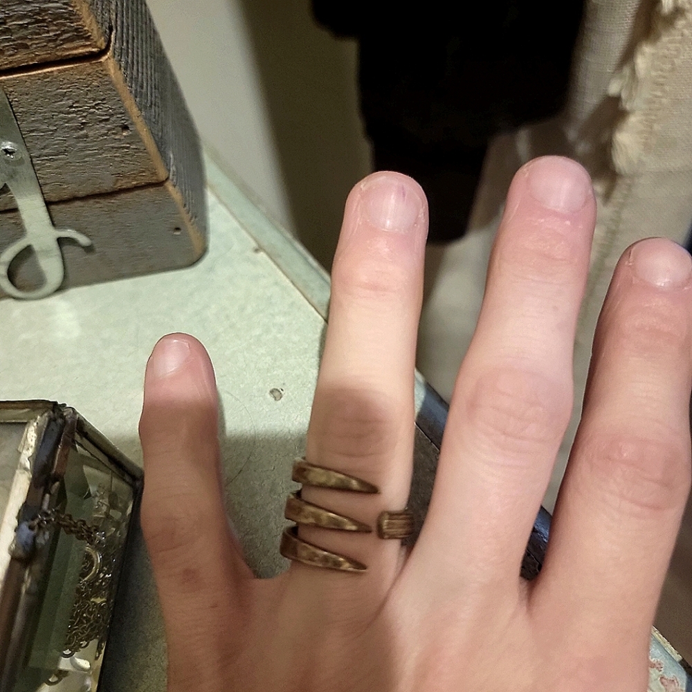 Fork Silver Plated Ring - image 6